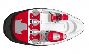 JetArmor Custom Seat Covers Upholstery for 07-09 Sea-Doo Speedster 150 2007-2009 Red/Gray Model